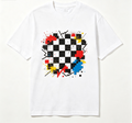 Vintage Graffiti Pattern Tee Loose Fit Casual Daily Wear Short Sleeve T‑Shirt