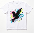 Vintage Graffiti Pattern Tee Loose Fit Casual Daily Wear Short Sleeve T‑Shirt