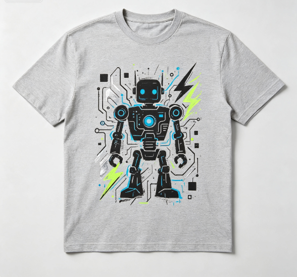Vintage Graffiti Pattern Tee Loose Fit Casual Daily Wear Short Sleeve T‑Shirt