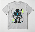 Vintage Graffiti Pattern Tee Loose Fit Casual Daily Wear Short Sleeve T‑Shirt