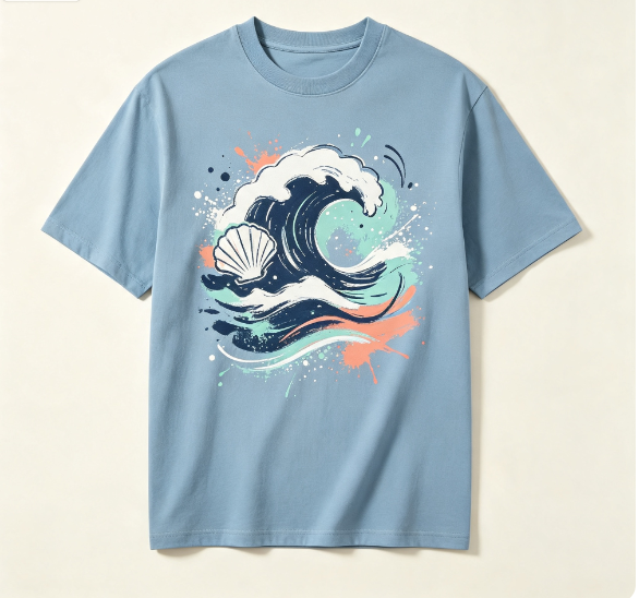 Vintage Graffiti Pattern Tee Loose Fit Casual Daily Wear Short Sleeve T‑Shirt