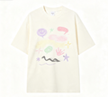 Vintage Graffiti Pattern Tee Loose Fit Casual Daily Wear Short Sleeve T‑Shirt