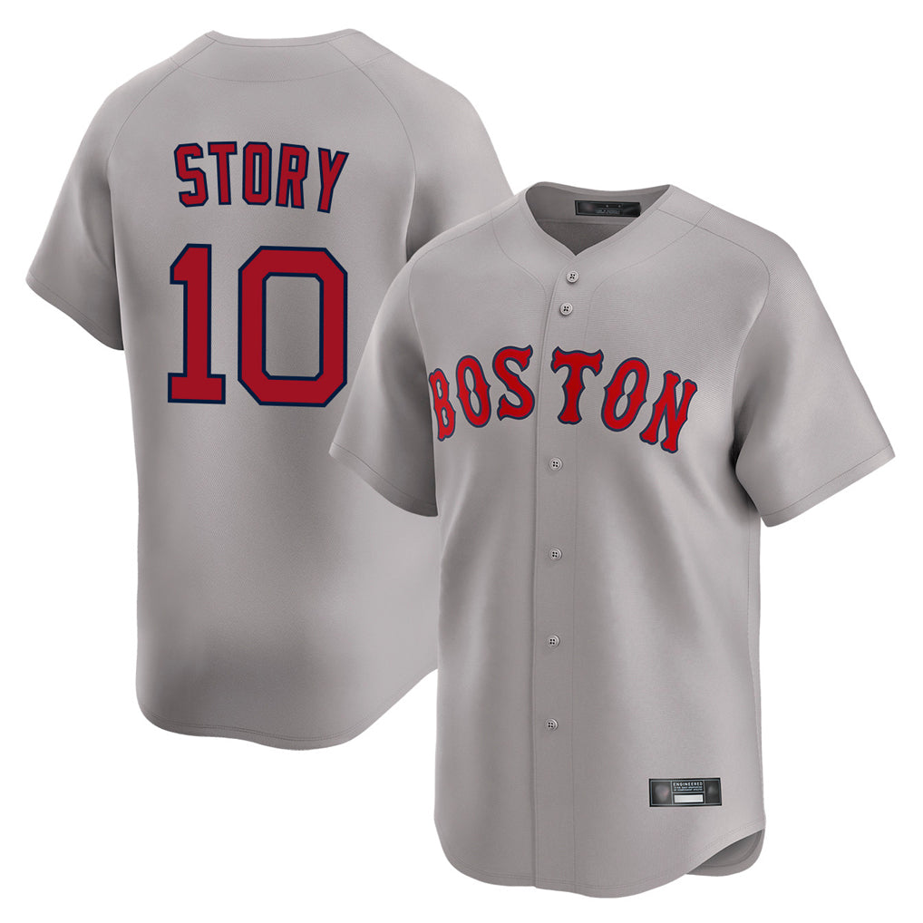 Lashops B.Red Sox #10 Trevor Story Player Gray Road Limited Home Game Stitched Jerseys