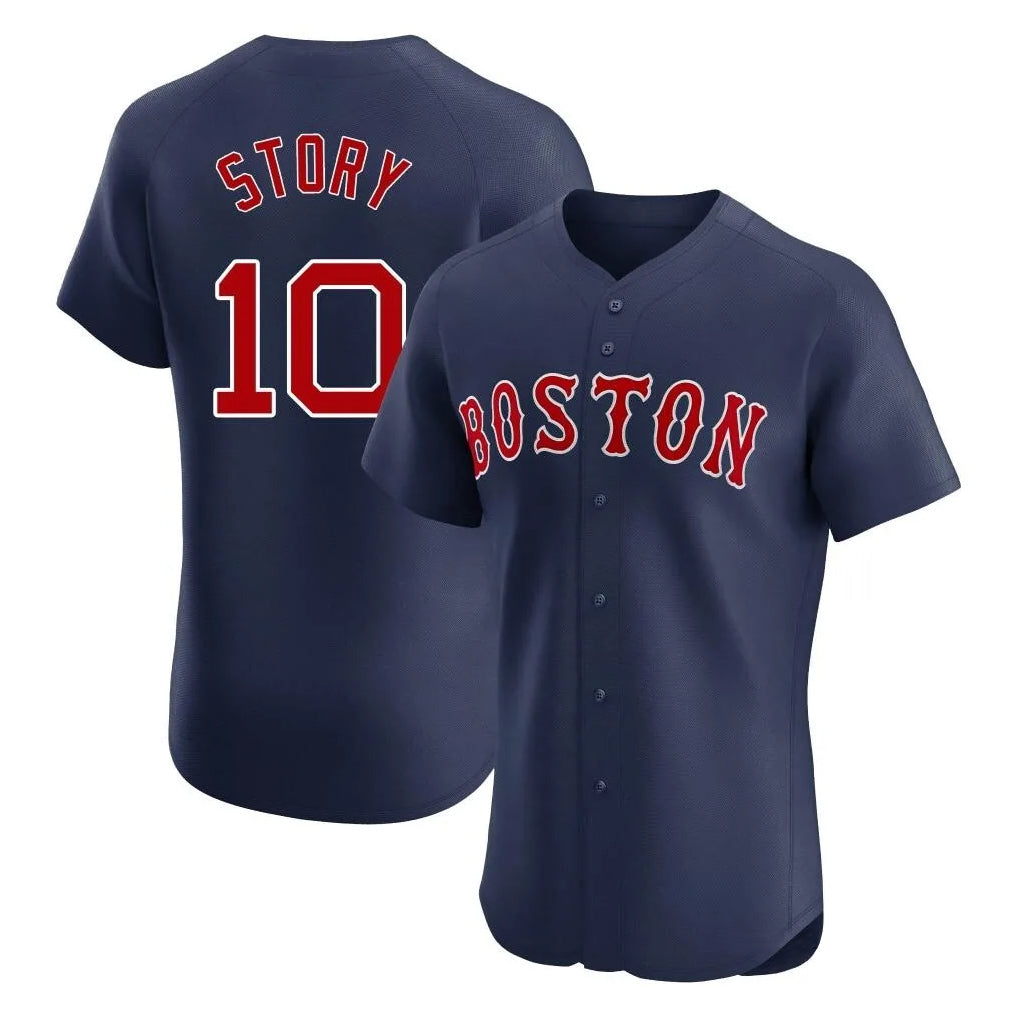 Lashops B.Red Sox #10 Trevor Story Player Navy Limited Elite Home Game Stitched Jerseys