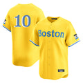 Lashops B.Red Sox #10 Trevor Story Player Yellow Limited Home Game Stitched Jerseys