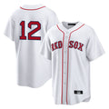 Lashops B.Red Sox #12 Connor Wong Player White Home Game Stitched Jerseys