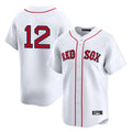 Lashops B.Red Sox #12 Connor Wong Player White Limited Home Game Stitched Jerseys