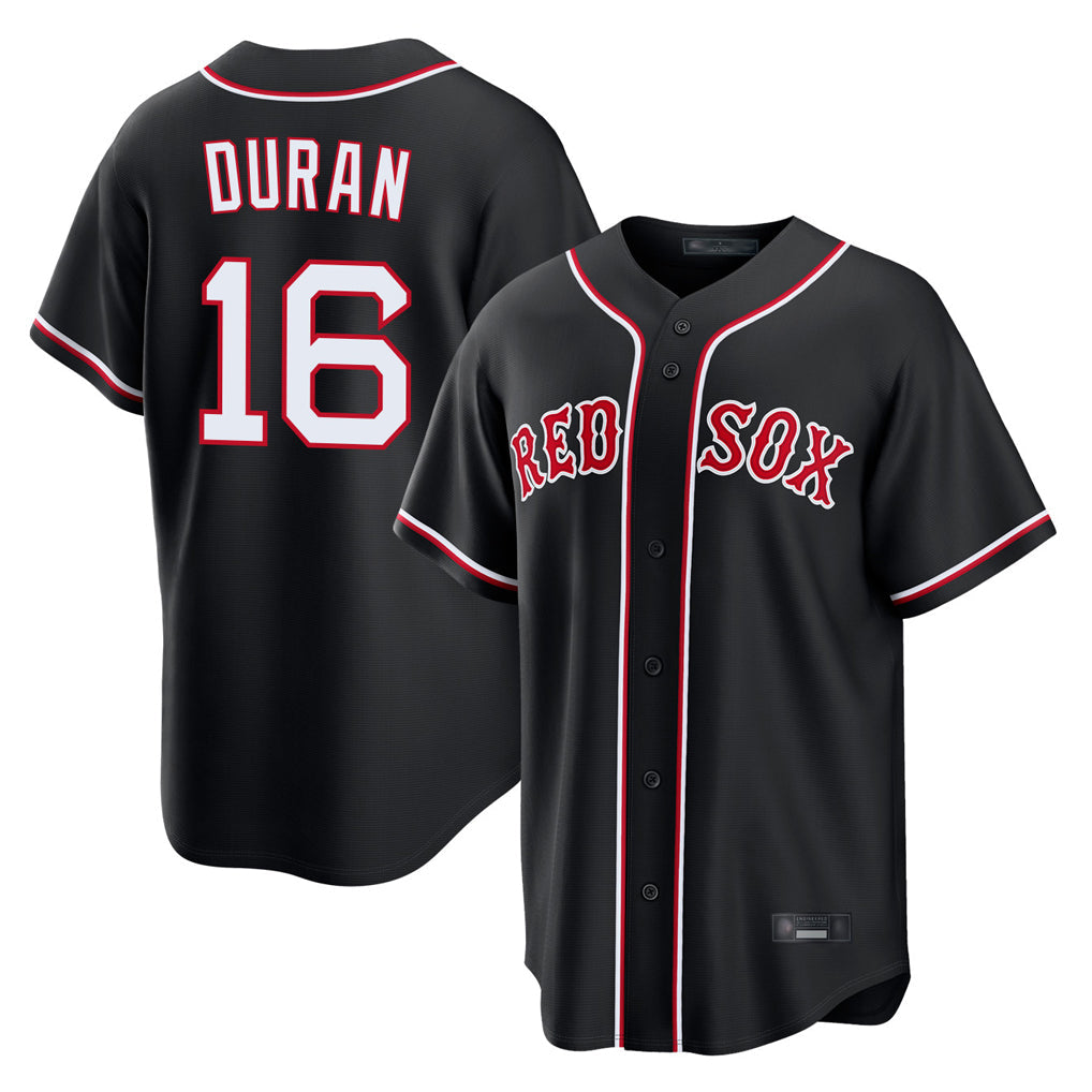 Lashops B.Red Sox #16 Jarren Duran Player Black Out Home Game Stitched Jerseys