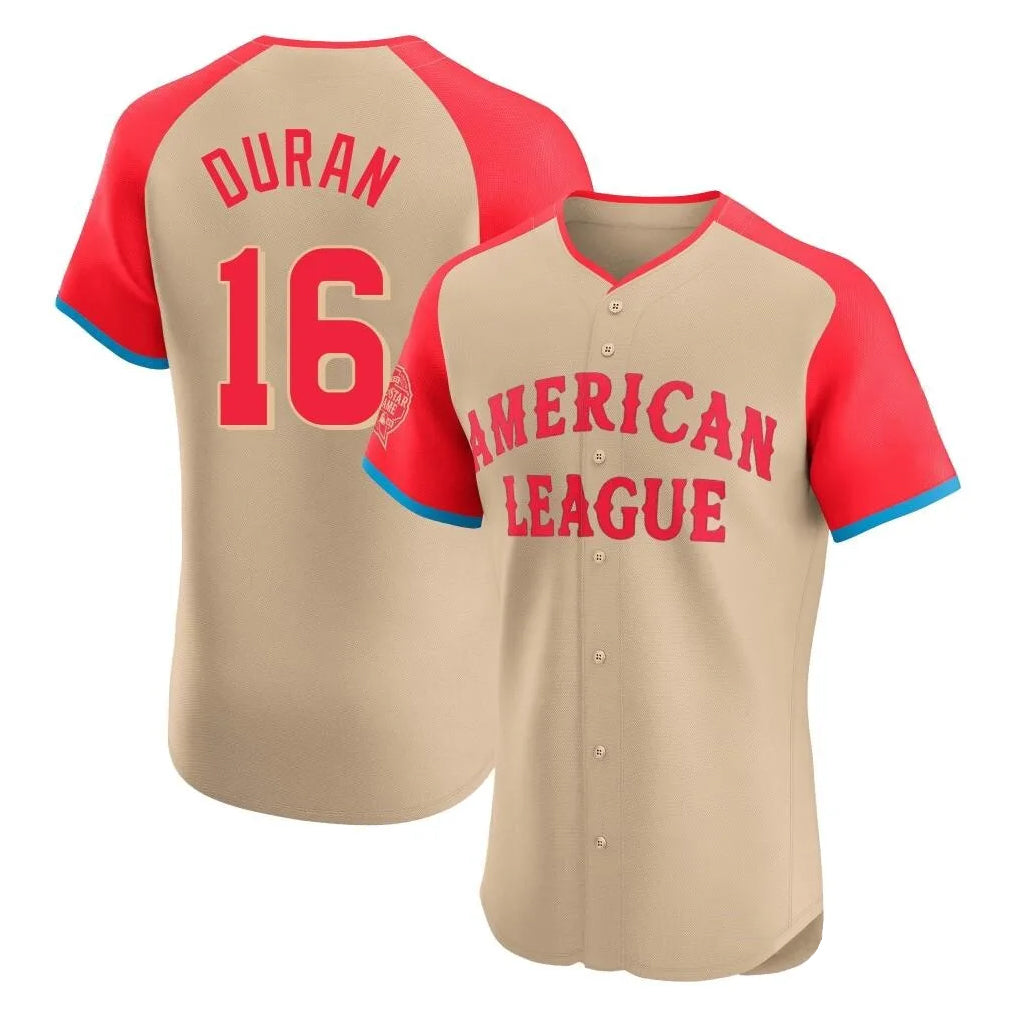 Lashops B.Red Sox #16 Jarren Duran Player Cream All-Star Short-Sleeved Limited Elite Home Game Stitched Jerseys