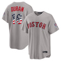 Lashops B.Red Sox #16 Jarren Duran Player Gray Road USA 250 Fourth of July Home Game Stitched Jerseys