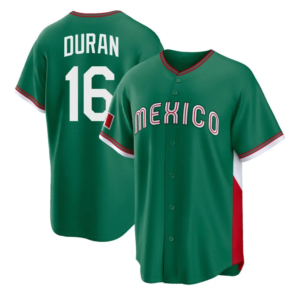 Lashops B.Red Sox #16 Jarren Duran Player Green Mexico 2026 World Classic Home Game Stitched Jerseys