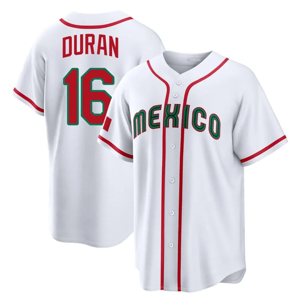 Lashops B.Red Sox #16 Jarren Duran Player White Mexico 2026 World Classic Home Game Stitched Jerseys
