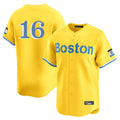 Lashops B.Red Sox #16 Jarren Duran Player Yellow Limited Home Game Stitched Jersey