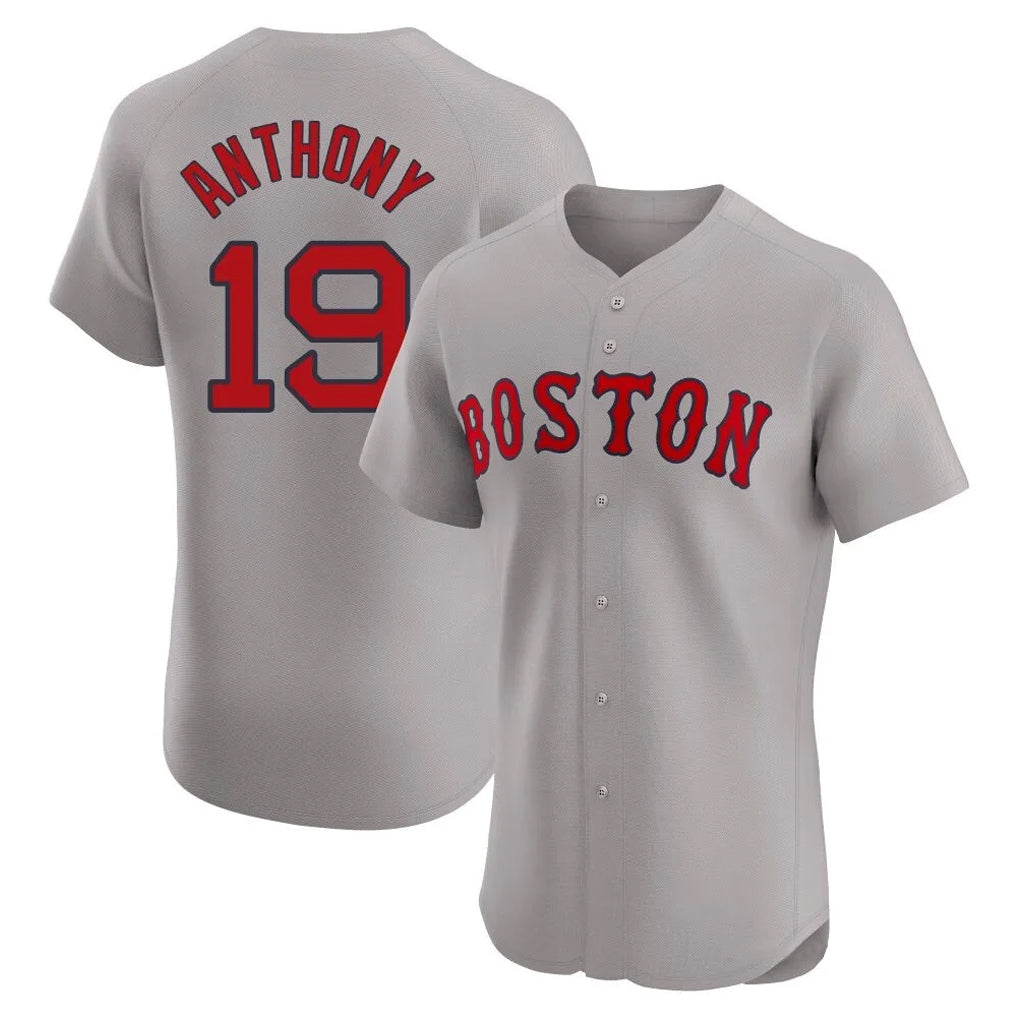 Lashops B.Red Sox #19 Roman Anthony Player Gray Road Limited Elite Home Game Stitched Jerseys