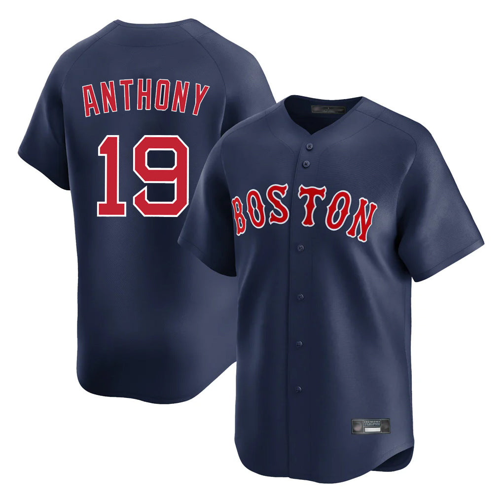 Lashops B.Red Sox #19 Roman Anthony Player Navy Limited Home Game Stitched Jerseys