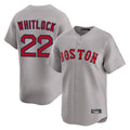 Lashops B.Red Sox #22 Garrett Whitlock Player Gray Road Limited Home Game Stitched Jerseys
