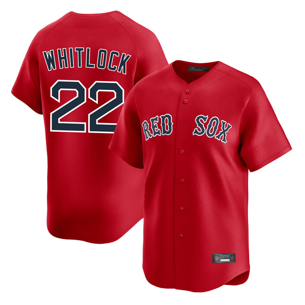 Lashops B.Red Sox #22 Garrett Whitlock Player Red Limited Home Game Stitched Jerseys