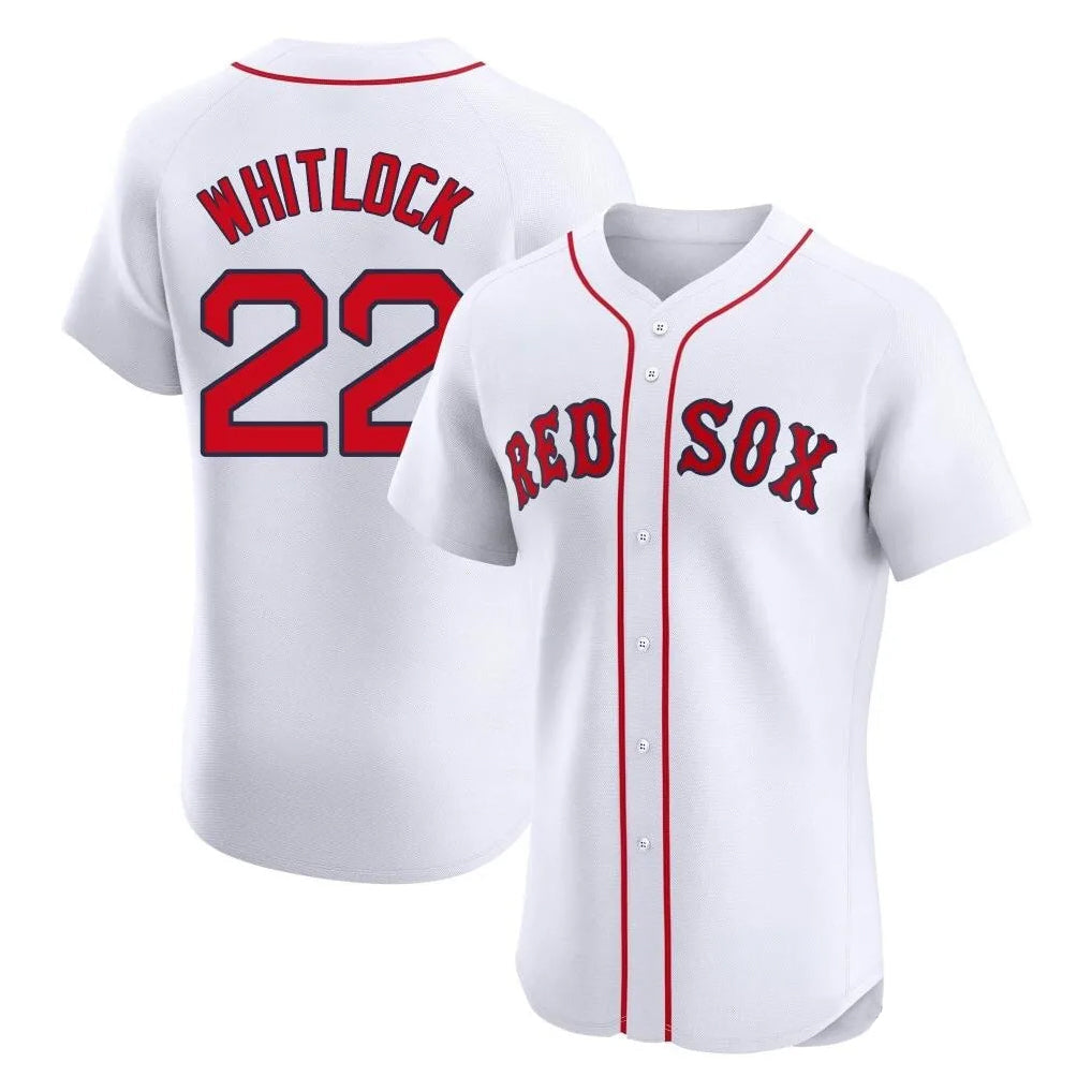 Lashops B.Red Sox #22 Garrett Whitlock Player White Limited Elite Home Game Stitched Jerseys