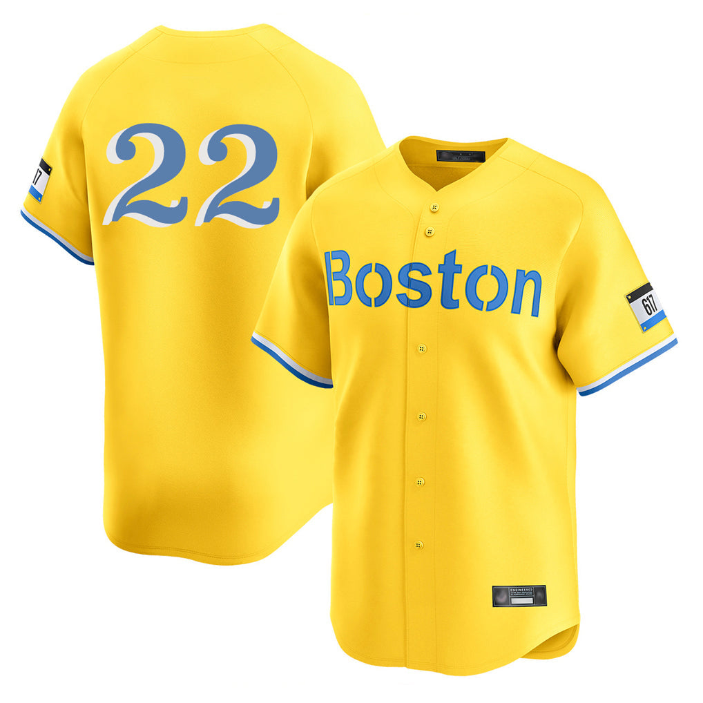 Lashops B.Red Sox #22 Garrett Whitlock Player Yellow Limited Home Game Stitched Jerseys