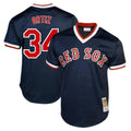 Lashops B.Red Sox #34 David Ortiz Player Navy Cooperstown Collection Mesh T-shirt Home Stitched Jerseys