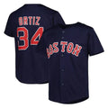 Lashops B.Red Sox #34 David Ortiz Player Navy Mitchell & Ness Cooperstown Collection Mesh Home Stitched Jerseys