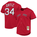 Lashops B.Red Sox #34 David Ortiz Player Red Mitchell & Ness Cooperstown Collection Home Stitched Jerseys
