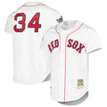 Lashops B.Red Sox #34 David Ortiz Player White Mitchell & Ness Cooperstown Collection Mesh Home Stitched Jerseys