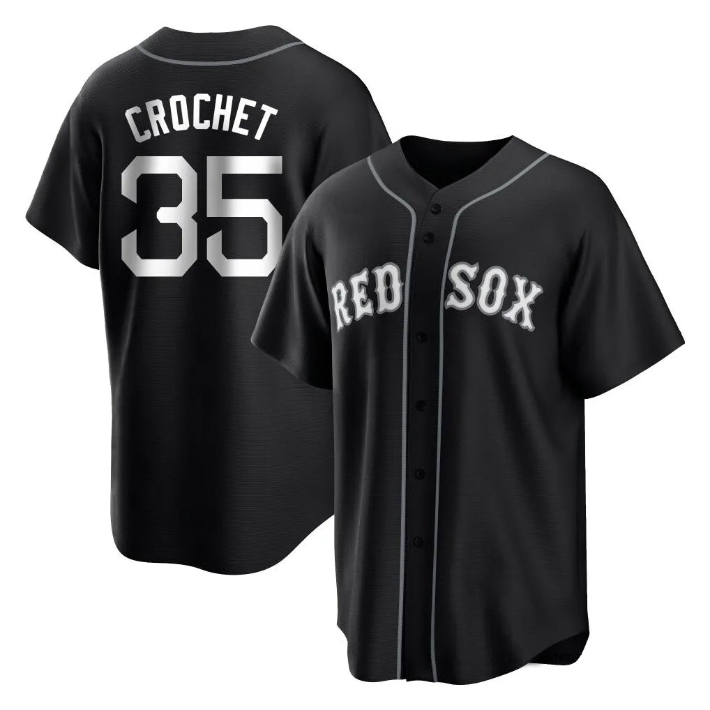 Lashops B.Red Sox #35 Garrett Crochet Player Black Home Game Stitched Jerseys