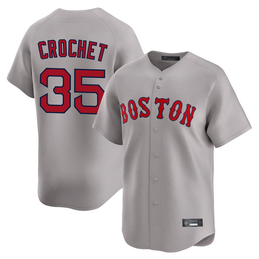 Lashops B.Red Sox #35 Garrett Crochet Player Gray Road Limited Home Game Stitched Jerseys