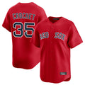Lashops B.Red Sox #35 Garrett Crochet Player Red Limited Home Game Stitched Jerseys