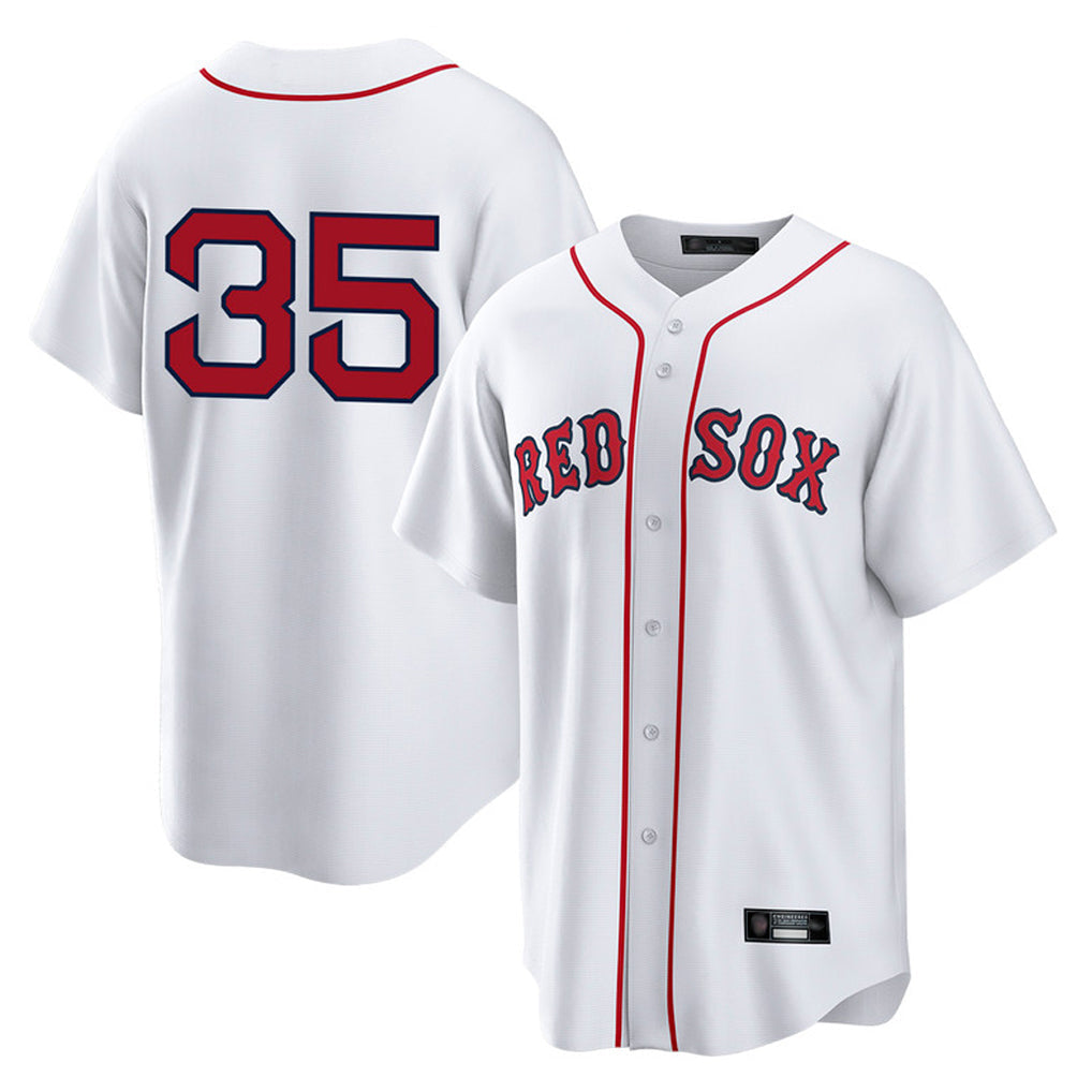 Lashops B.Red Sox #35 Garrett Crochet Player White Home Game Stitched Jerseys