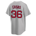 Lashops B.Red Sox #36 Triston Casas Player Gray Road Home Game Stitched Jersey