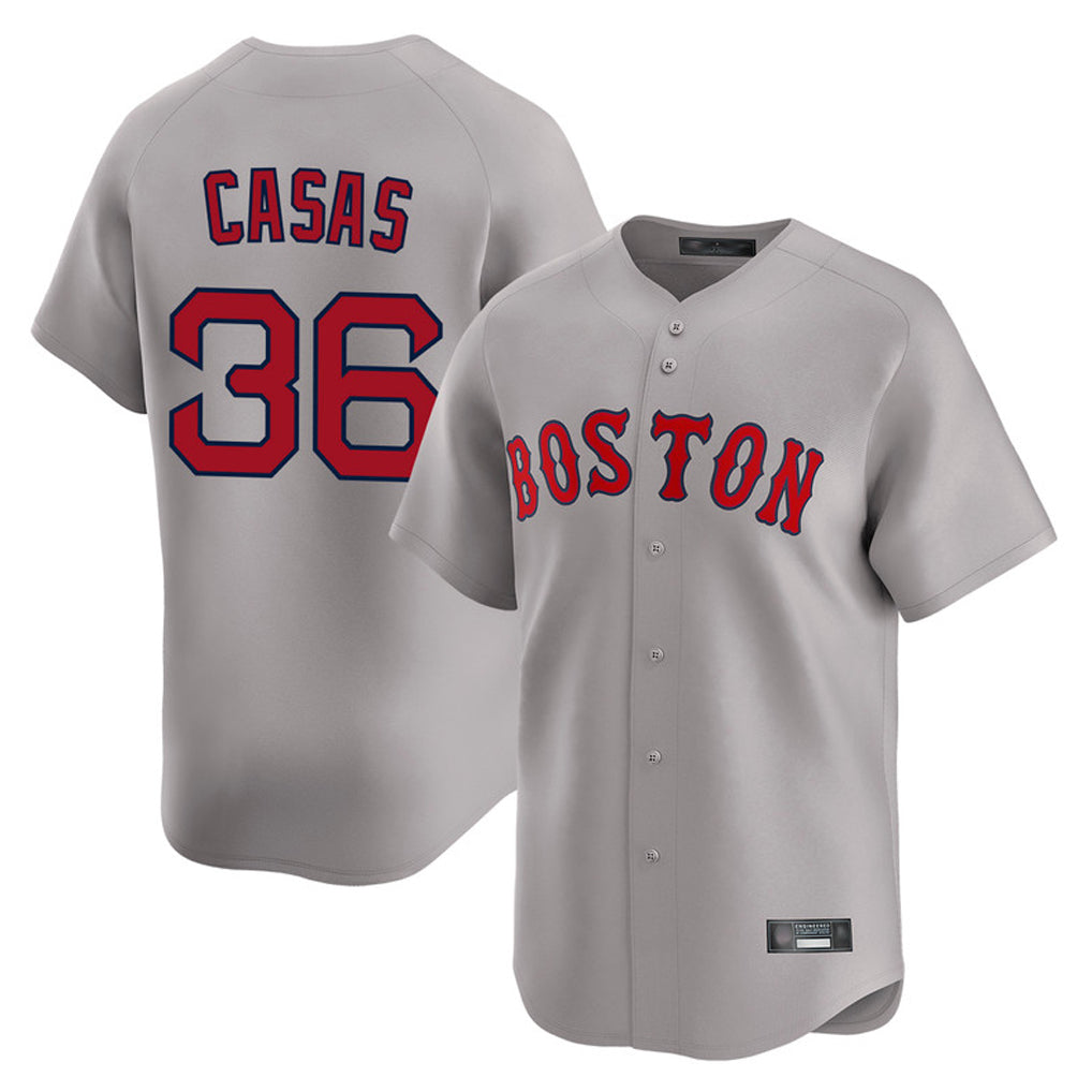 Lashops B.Red Sox #36 Triston Casas Player Gray Road Limited Home Game Stitched Jersey