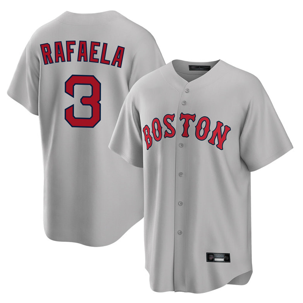 Lashops B.Red Sox #3 Ceddanne Rafaela Player Gray Road Home Game Stitched Jersey