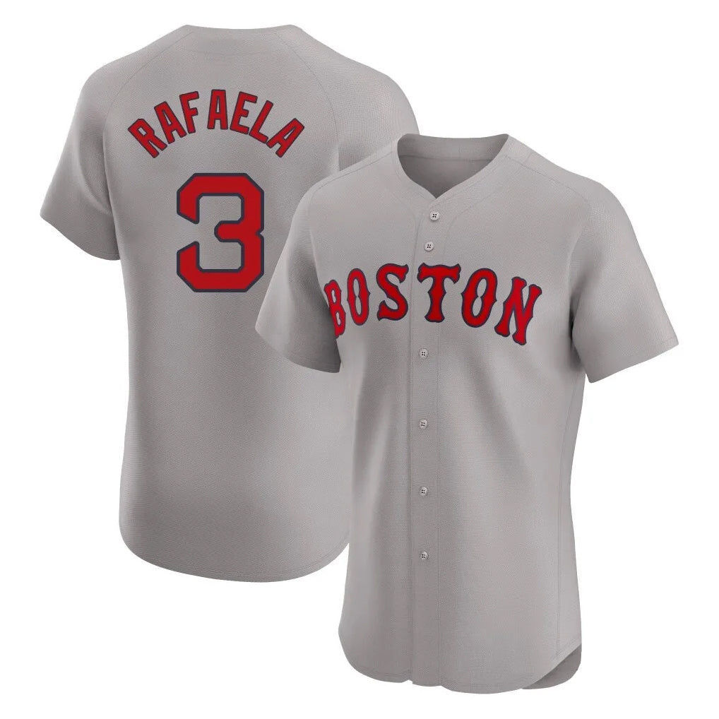 Lashops B.Red Sox #3 Ceddanne Rafaela Player Gray Road Limited Elite Home Game Stitched Jersey