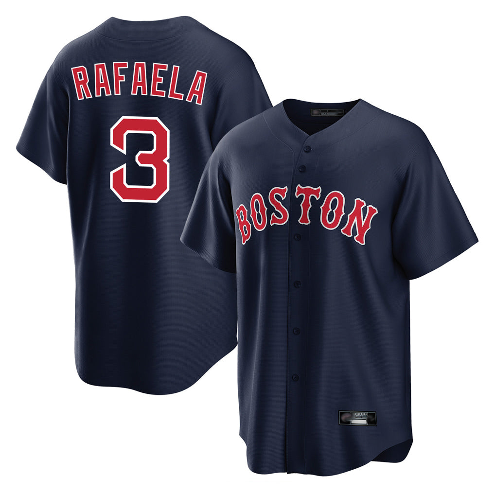 Lashops B.Red Sox #3 Ceddanne Rafaela Player Navy Home Game Stitched Jersey