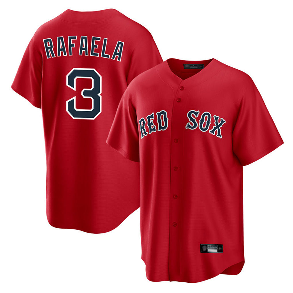 Lashops B.Red Sox #3 Ceddanne Rafaela Player Red Home Game Stitched Jersey