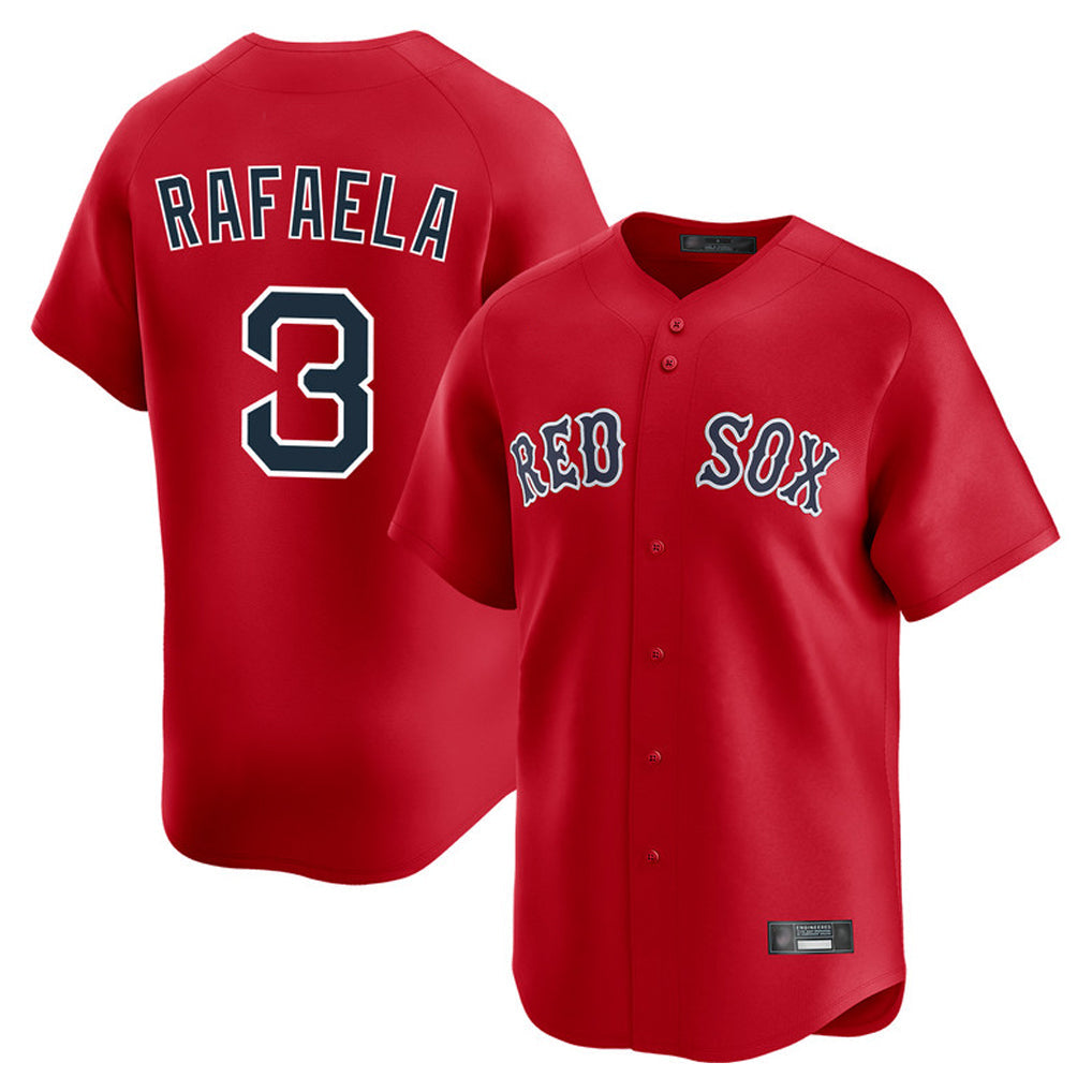 Lashops B.Red Sox #3 Ceddanne Rafaela Player Red Limited Home Game Stitched Jersey