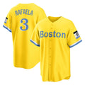 Lashops B.Red Sox #3 Ceddanne Rafaela Player Yellow Home Game Stitched Jersey
