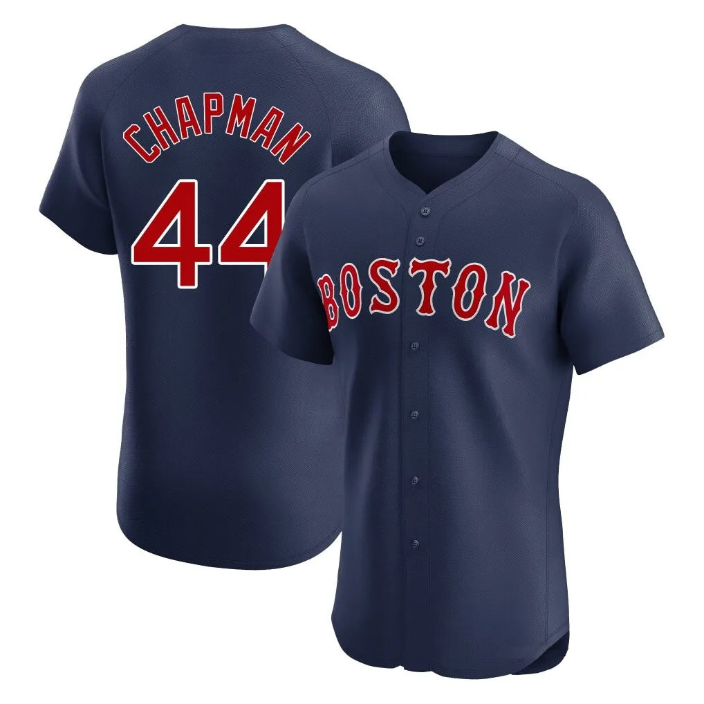 Lashops B.Red Sox #44 Aroldis Chapman Player Navy Limited Elite Home Game Stitched Jerseys