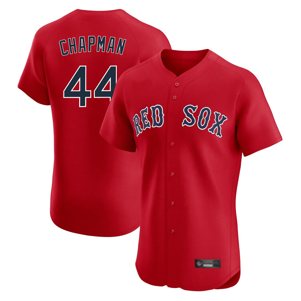 Lashops B.Red Sox #44 Aroldis Chapman Player Red Limited Elite Home Game Stitched Jerseys