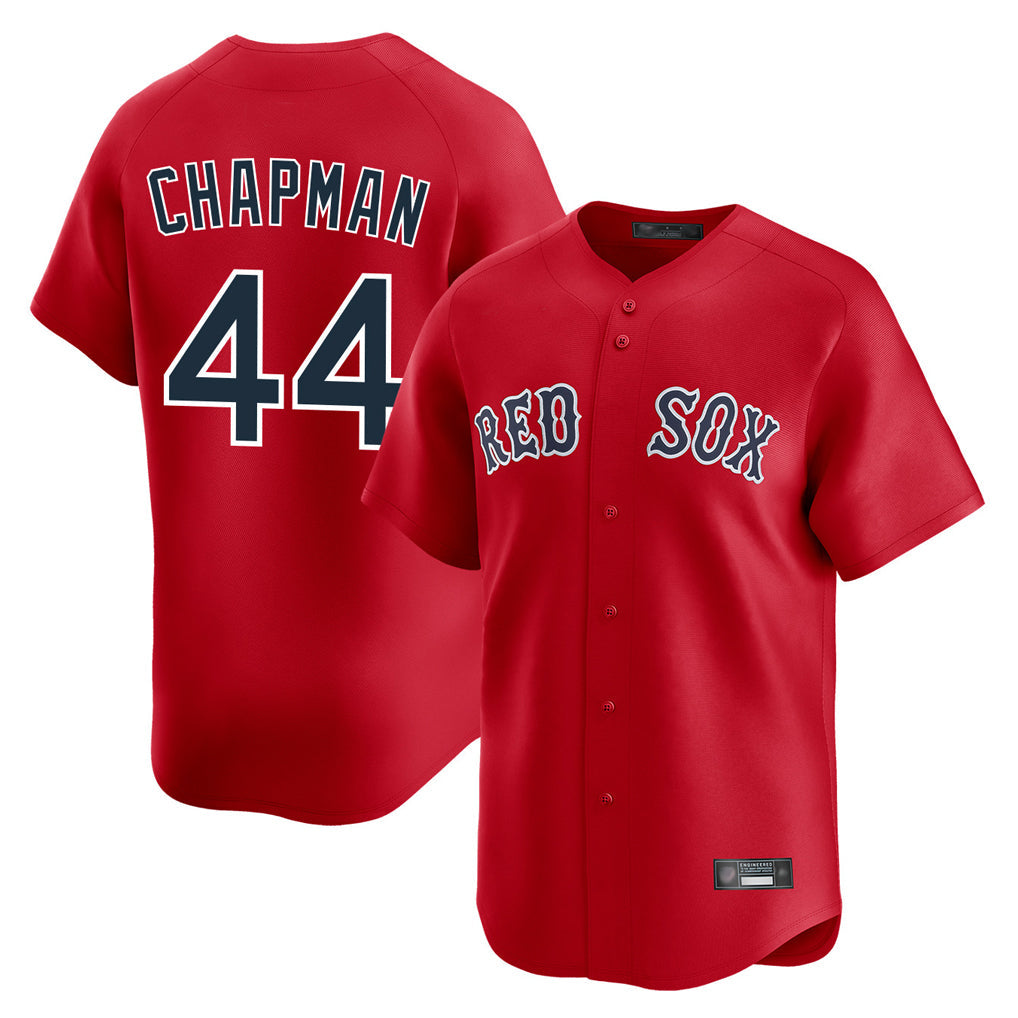 Lashops B.Red Sox #44 Aroldis Chapman Player Red Limited Home Game Stitched Jerseys