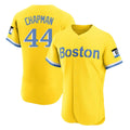 Lashops B.Red Sox #44 Aroldis Chapman Player Yellow Limited Elite Home Game Stitched Jerseys