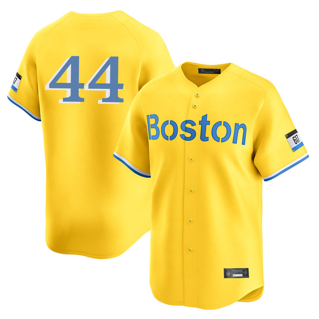 Lashops B.Red Sox #44 Aroldis Chapman Player Yellow Limited Home Game Stitched Jerseys