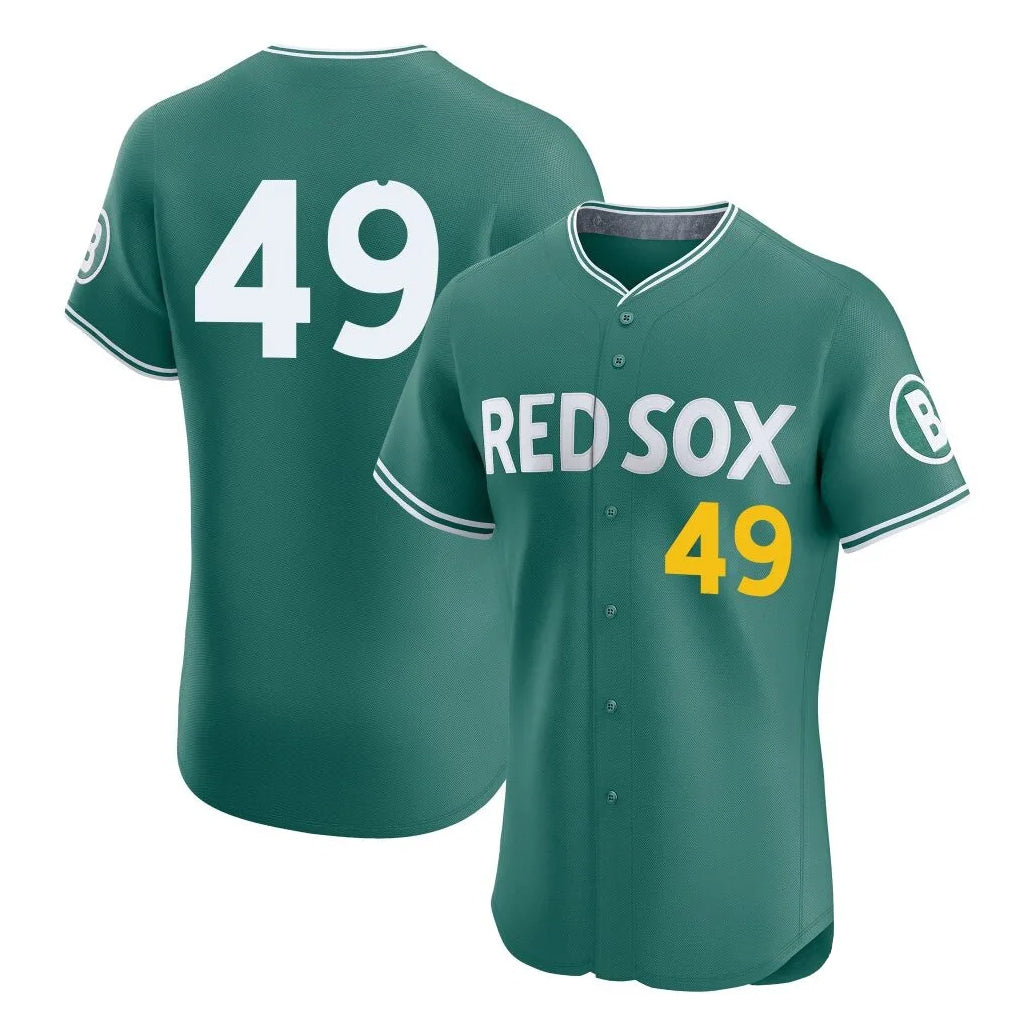 Lashops B.Red Sox #49 Tim Wakefield Player Green City Connect Limited Elite Home Game Stitched Jerseys
