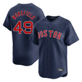 Lashops B.Red Sox #49 Tim Wakefield Player Navy Limited Home Game Stitched Jerseys