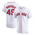 Lashops B.Red Sox #49 Tim Wakefield Player White Limited Elite Home Game Stitched Jerseys