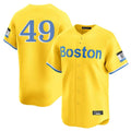 Lashops B.Red Sox #49 Tim Wakefield Player Yellow Limited Home Game Stitched Jerseys