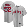 Lashops B.Red Sox #52 Wilyer Abreu Player Gray Road Home Game Stitched Jerseys