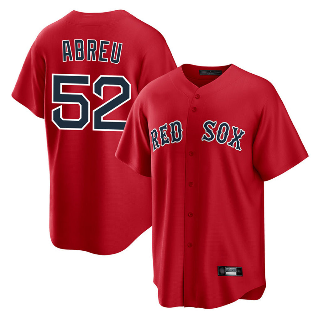 Lashops B.Red Sox #52 Wilyer Abreu Player Red Home Game Stitched Jerseys